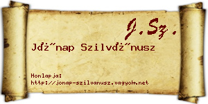 Jónap Szilvánusz névjegykártya